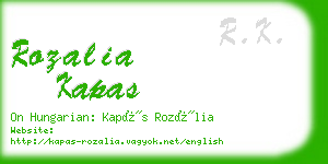 rozalia kapas business card